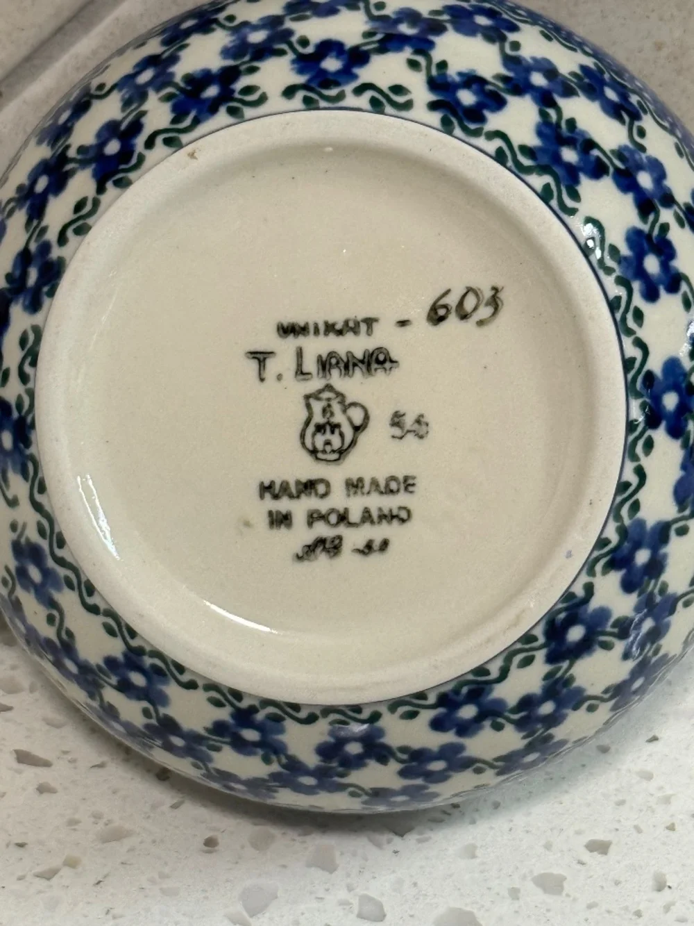 Polish Pottery “Peacock Eye” Mini Teapot